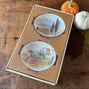 NWT William Sonoma Tuscan Landscape Dipping Bowls Set of Four in Box